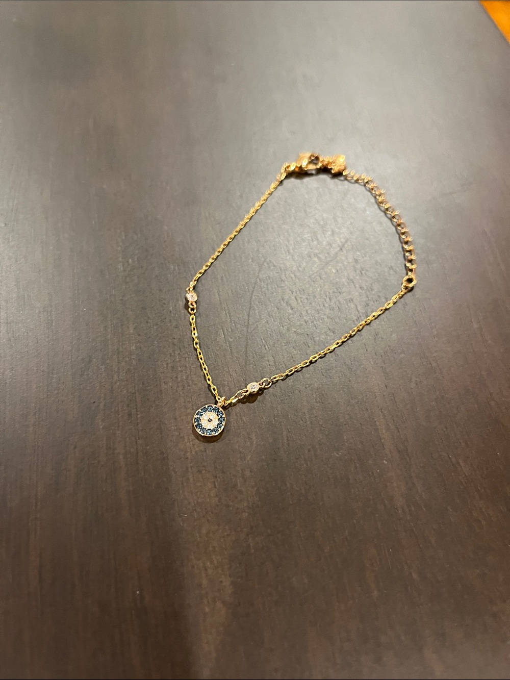 Swarovski Rose gold Women's Evil Eye Pendant Bracelet